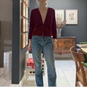 Rare crimson velvet jacket sz S